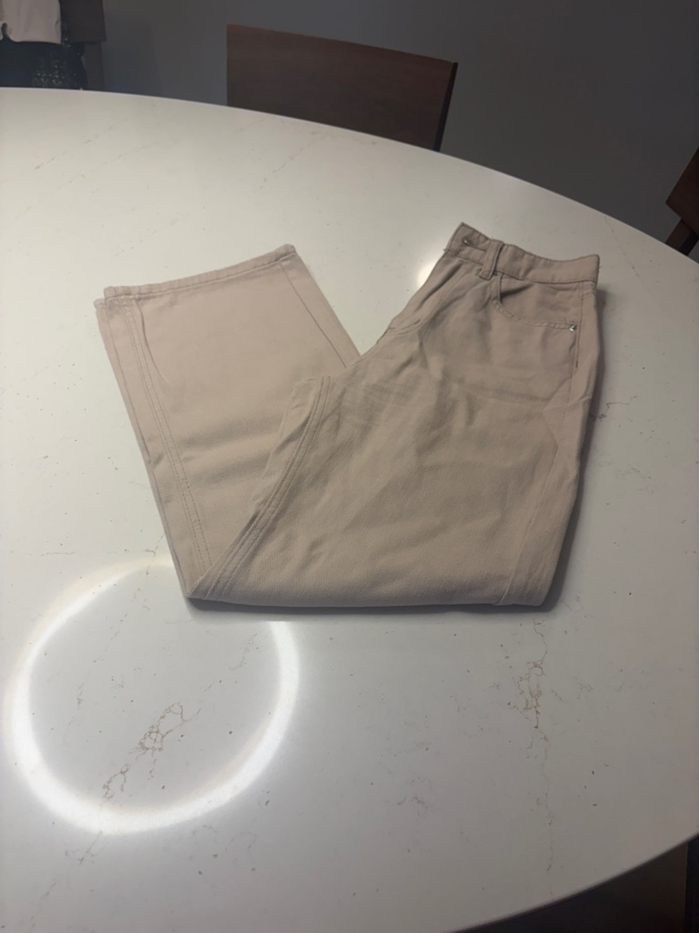 Women’s Straight Leg Pants in Light Beige